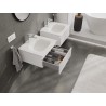 Mexen Rivel Badezimmerschrank 50 cm mit Waschbecken Vela, 1 Schublade, geriffelt, weiß matt - 91A20-05023-1-BF01-W23M01