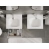 Mexen Rivel Badezimmerschrank 50 cm mit Waschbecken Vela, 1 Schublade, geriffelt, weiß matt - 91A20-05023-1-BF01-W23M01