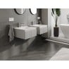 Mexen Rivel Badezimmerschrank 50 cm mit Waschbecken Vela, 1 Schublade, gerillt, grau matt/weiß matt - 91A20-05023-1-BF62-W23M01