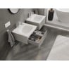 Mexen Rivel Badezimmerschrank 50 cm mit Waschbecken Vela, 1 Schublade, gerillt, grau matt/weiß matt - 91A20-05023-1-BF62-W23M01