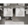 Mexen Rivel 50 cm Badezimmerunterschrank mit Waschbecken Vela, 1 Schublade, geriffelt, weiß matt - 91A20-05047-1-BF01-W23M01