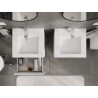 Mexen Rivel 50 cm Badezimmerschrank mit Waschbecken Otis, 2 Schubladen, gerillt, weiß matt - 91A20-05047-2-BFF01-W18M01
