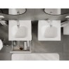 Mexen Rivel Badezimmerunterschrank 50 cm mit Waschbecken Vela, 2 Schubladen, geriffelt, weiß matt - 91A20-05047-2-BFF01-W23M01