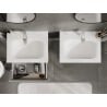 Mexen Rivel Badezimmerschrank 60 cm mit Waschbecken Vela, 1 Schublade, gerillt, grau matt/weiß matt - 91A20-06023-1-BF62-W23M01