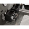 Mexen Rivel Badezimmerschrank 60 cm mit Waschbecken Otis, 2 Schubladen, gerillt, schwarz matt - 91A20-06047-2-BFF71-W18M71