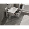 Mexen Rivel Badezimmerschrank 70 cm mit Waschbecken Otis, 1 Schublade, gerillt, grau matt/weiß matt - 91A20-07023-1-BF62-W18M01