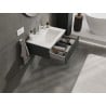 Mexen Rivel Badezimmerschrank 70 cm mit Waschbecken Otis, 1 Schublade, geriffelt, Graphit matt/Weiß matt