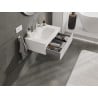 Mexen Rivel Badezimmerschrank 70 cm mit Waschbecken Vela, 1 Schublade, geriffelt, weiß matt - 91A20-07023-1-BF01-W23M01