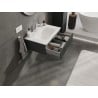 Mexen Rivel 70 cm Badezimmerunterschrank mit Waschbecken Vela, 1 Schublade, geriffelt, graphit matt/weiß matt