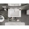 Mexen Rivel Badezimmerschrank 70 cm mit Waschbecken Otis, 2 Schubladen, geriffelt, weiß matt - 91A20-07047-2-BFF01-W18M01