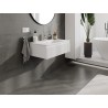 Mexen Rivel 80 cm Badezimmerunterschrank mit Waschbecken Otis, 1 Schublade, geriffelt, weiß matt - 91A20-08023-1-BF01-W18M01
