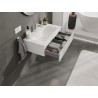 Mexen Rivel 80 cm Badezimmer-Unterschrank mit Waschbecken Vela, 1 Schublade, geriffelt, Weiß Matt - 91A20-08023-1-BF01-W23M01