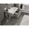 Mexen Rivel Badezimmerschrank 80 cm mit Waschbecken Vela, 1 Schublade, gerillt, grau matt/weiß matt - 91A20-08023-1-BF62-W23M01