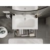 Mexen Rivel Badezimmerschrank 80 cm mit Waschbecken Vela, 1 Schublade, gerillt, grau matt/weiß matt - 91A20-08023-1-BF62-W23M01