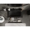 Mexen Rivel Badezimmermöbel 80 cm mit Waschtisch Vela, 1 Schublade, geriffelt, schwarz matt - 91A20-08023-1-BF71-W23M71