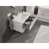 Mexen Rivel Badezimmerschrank 80 cm mit Waschbecken Otis, 2 Schubladen, geriffelt, weiß matt - 91A20-08047-2-BFF01-W18M01