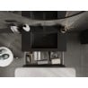 Mexen Rivel Badezimmerschrank 80 cm mit Waschbecken Otis, 2 Schubladen, geriffelt, schwarz matt - 91A20-08047-2-BFF71-W18M71