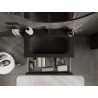 Mexen Rivel Badschrank 80 cm mit Waschbecken Vela, 2 Schubladen, geriffelt, schwarz matt - 91A20-08047-2-BFF71-W23M71