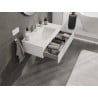 Mexen Rivel 90 cm Badezimmerschrank mit Waschbecken Otis, 1 Schublade, geriffelt, weiß matt - 91A20-09023-1-BF01-W18M01