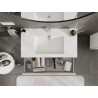 Mexen Rivel 90 cm Badezimmerschrank mit Waschbecken Otis, 1 Schublade, geriffelt, weiß matt - 91A20-09023-1-BF01-W18M01