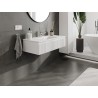 Mexen Rivel Badezimmerunterschrank 100 cm mit Waschbecken Otis, 1 Schublade, gerillt, mattweiß - 91A20-10023-1-BF01-W18M01