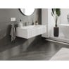 Mexen Rivel Badezimmerschrank 100 cm mit Waschbecken Vela, 1 Schublade, geriffelt, weiß matt - 91A20-10023-1-BF01-W23M01
