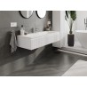 Mexen Rivel Badezimmerschrank 120 cm mit Waschbecken Vela, 1 Schublade, geriffelt, weiß matt - 91A20-12023-1-BF01-W23M01