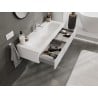 Mexen Rivel Badezimmerschrank 120 cm mit Waschbecken Vela, 1 Schublade, geriffelt, weiß matt - 91A20-12023-1-BF01-W23M01
