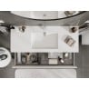 Mexen Rivel 120 cm Badezimmerunterschrank mit Waschbecken Otis, 2 Schubladen, gerillt, weiß matt - 91A20-12047-2-BFF01-W18M01
