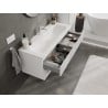 Mexen Rivel Badezimmerschrank 120 cm mit Waschbecken Vela, 2 Schubladen, geriffelt, weiß matt - 91A20-12047-2-BFF01-W23M01