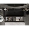 Mexen Rivel Badezimmerschrank 120 cm mit Waschbecken Vela, 2 Schubladen, geriffelt, schwarz matt - 91A20-12047-2-BFF71-W23M71