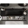 Mexen Rivel Badezimmermöbel 160 cm mit Vela-Waschbecken, 1 Schublade, gerillt, schwarz matt - 91A20-16023-1-BF71-W23M71