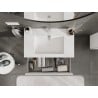 Mexen Orio Badezimmerunterschrank 80 cm mit Waschbecken Otis, 2 Schubladen, weiß matt - 91A10-08047-2-BFF01-W18M01