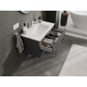 Mexen Orio Badezimmer-Unterschrank 80 cm mit Waschbecken Otis, 2 Schubladen, Grafit matt/weiß matt - 91A10-08047-2-BFF66-W18M01