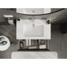 Mexen Orio Badezimmer-Unterschrank 80 cm mit Waschbecken Otis, 2 Schubladen, Grafit matt/weiß matt - 91A10-08047-2-BFF66-W18M01