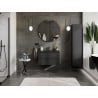 Mexen Orio Badezimmerunterschrank 80 cm mit Waschbecken Otis, 2 Schubladen, schwarz matt - 91A10-08047-2-BFF71-W18M71