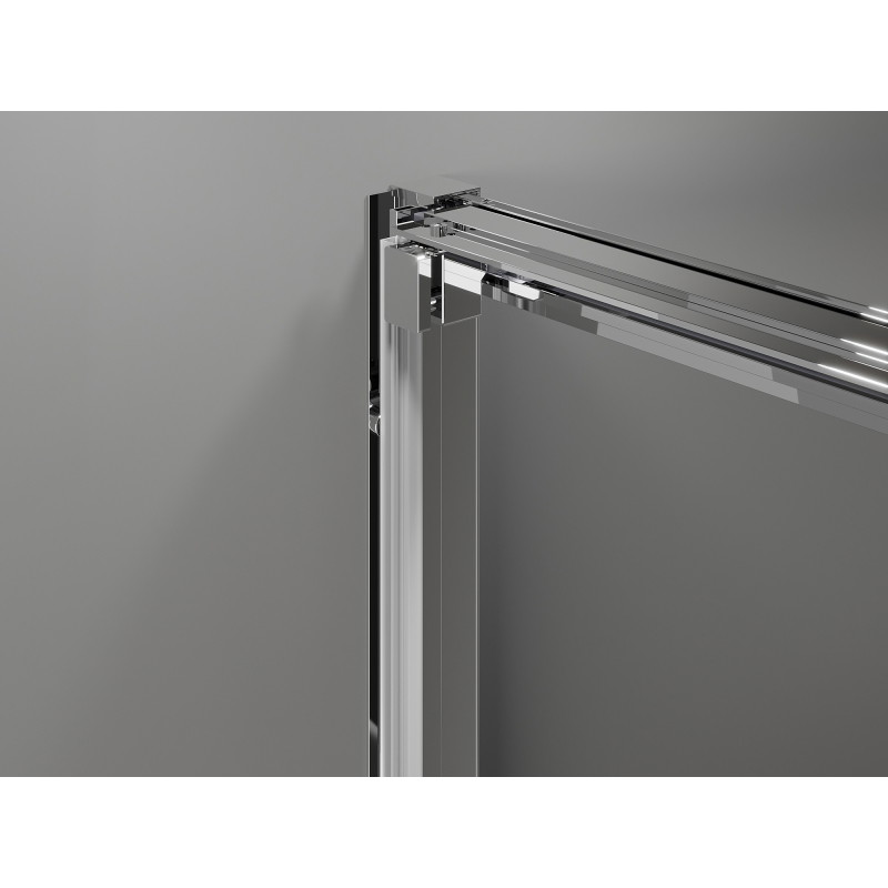 Mexen Exo-3S Schiebetür für Dusche 95 cm, transparent, Chrom - 8153-095-000-01-00