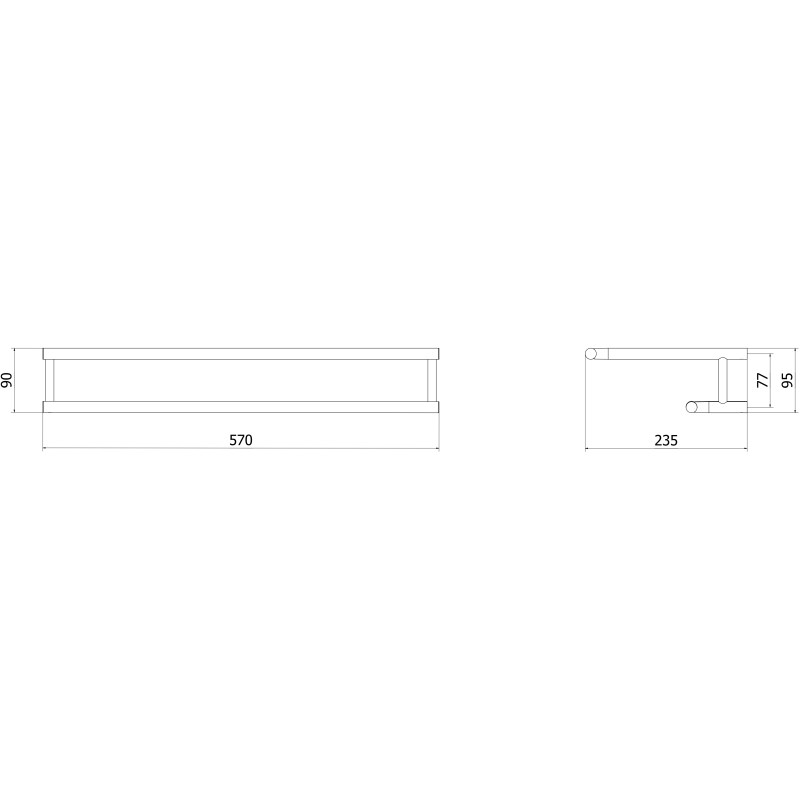 Mexen Loop Handtuchablage, gebürstetes Gold - 70A71081-55