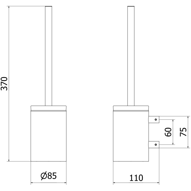 Mexen Loop Toilettenbürste, gebürsteter Nickel - 70A71071-97