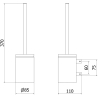 Mexen Loop Toilettenbürste, gebürsteter Nickel - 70A71071-97