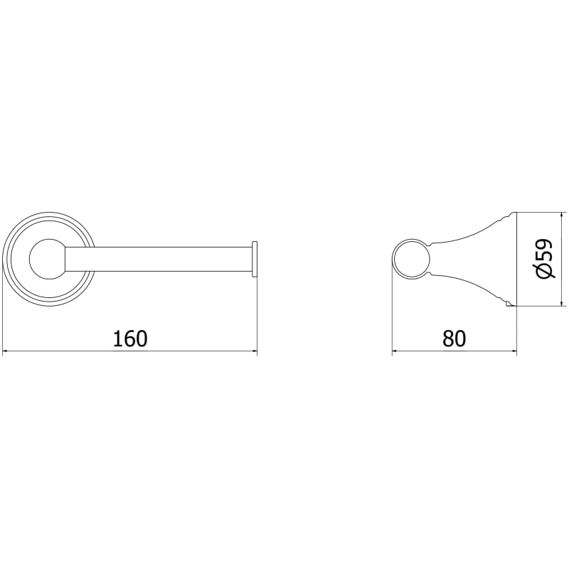 Mexen Lusso Toilettenpapierhalter, gebürstetes Gold - 70A16825-55