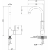 Mexen Matias Granitspüle 1,5-Becken mit Abtropffläche und Küchenarmatur Telma, Schwarz/Gold - 6502-75-670200-70-B
