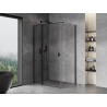 Mexen Mist T Duschkabine schwenkbar 115 x 100 cm, transparent, schwarz - 8A4T-115-100-70-00