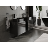 Mexen Orio Badezimmer-Unterschrank 50 cm, 1 Schublade, schwarz glänzend - 91A10-05047-1-BF70