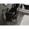 Mexen Orio Badezimmer-Unterschrank 50 cm, 1 Schublade, schwarz glänzend - 91A10-05047-1-BF70