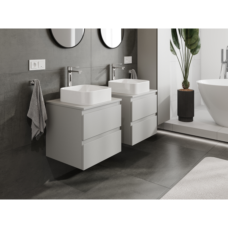 Mexen Orio Badezimmer-Unterschrank 50 cm, 2 Schubladen, grau matt - 91A10-05047-2-BFF62