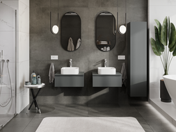 Mexen Orio Badezimmer-Unterschrank 60 cm, 1 Schublade, Graphit matt - 91A10-06023-1-BF66