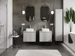 Mexen Orio Badezimmerschrank unter dem Waschbecken 60 cm, 1 Schublade, grau matt - 91A10-06047-1-BF62