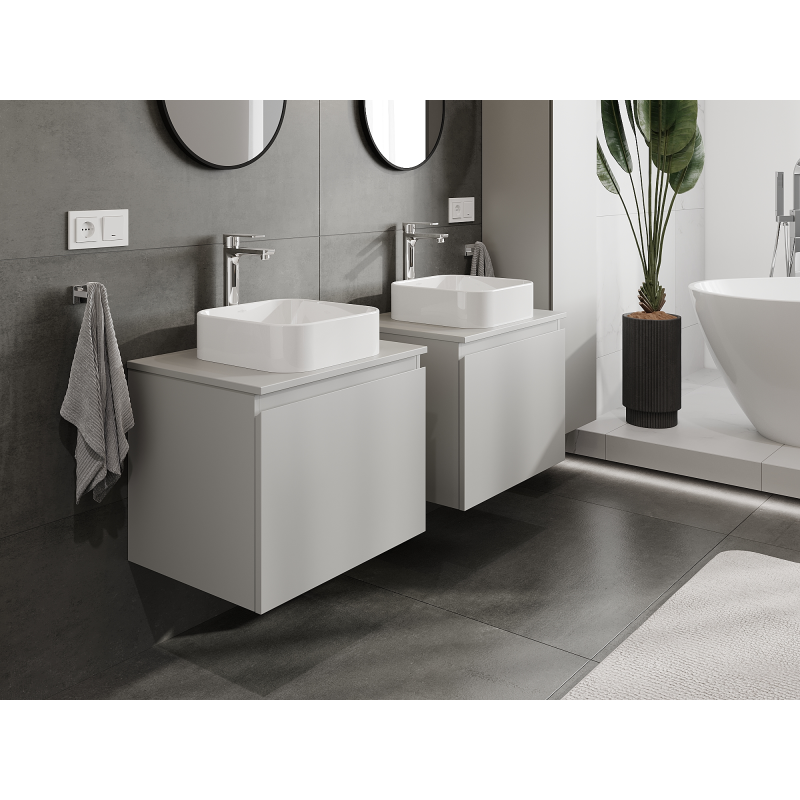 Mexen Orio Badezimmerschrank unter dem Waschbecken 60 cm, 1 Schublade, grau matt - 91A10-06047-1-BF62