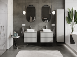 Mexen Orio Badezimmerunterschrank 60 cm, 2 Schubladen, grau matt - 91A10-06047-2-BFF62